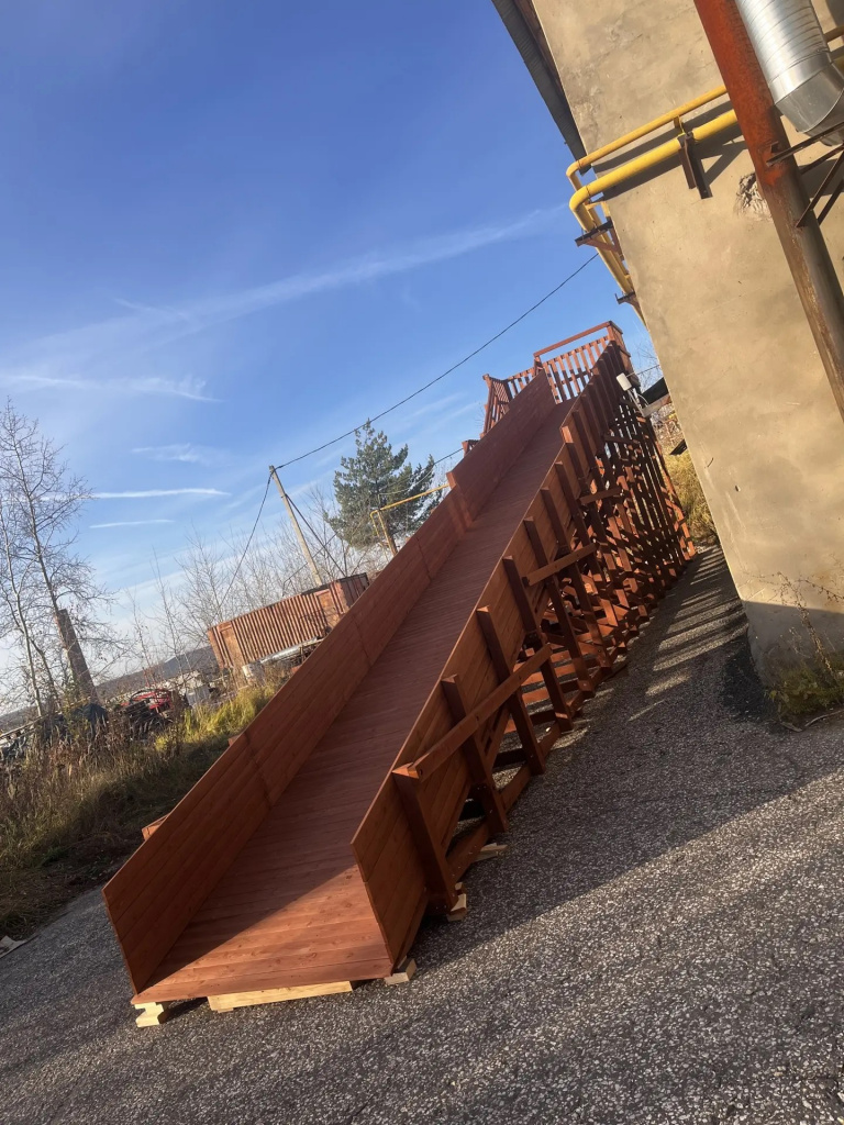 Зимняя горка Custwood Арктик-8 (цвет тик, скат 16 метров) - фото 24