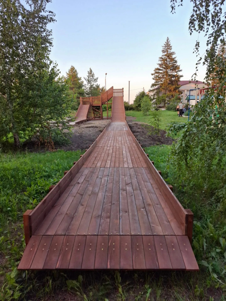Зимняя деревянная горка CustWood Winter W12 (2 ската - 12 м и 6 м) - фото 36