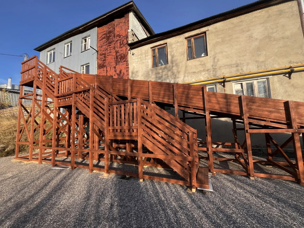 Зимняя горка Custwood Арктик-8 (цвет тик, скат 16 метров) - фото 27