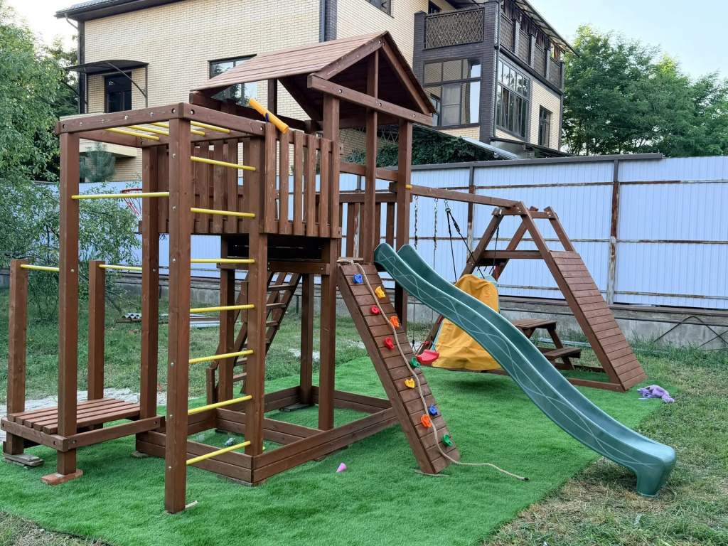 Детская деревянная игровая площадка для улицы дачи CustWood Active 2 - фото 16