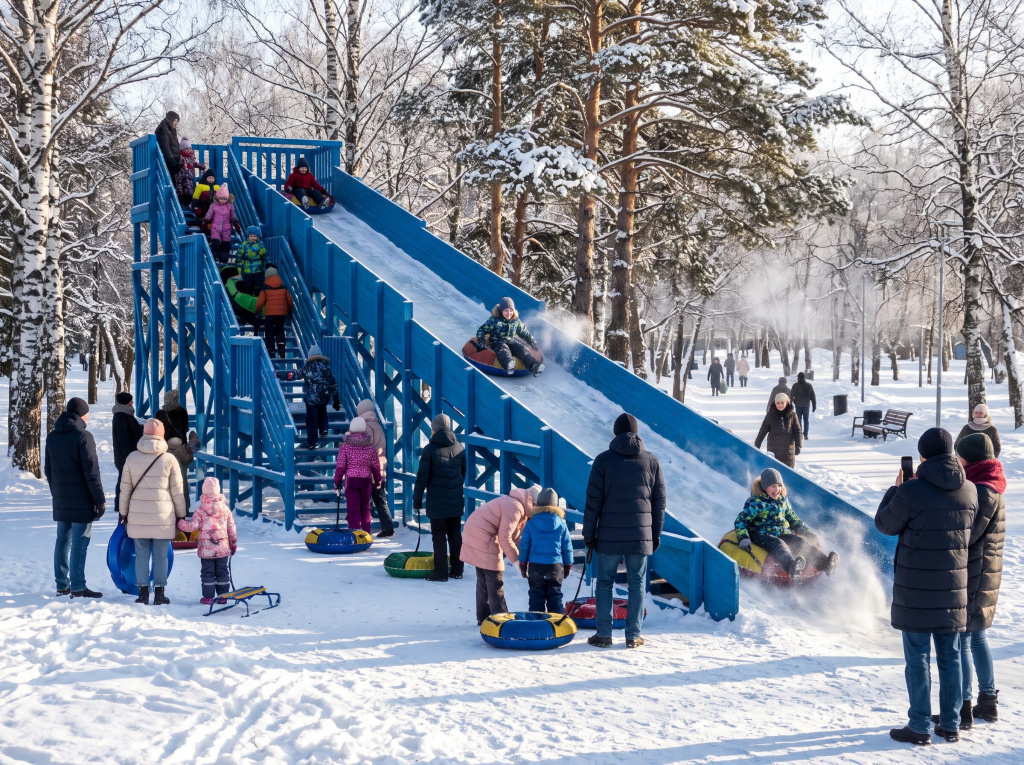 Зимняя горка Custwood Арктик-8 (цвет голубой, скат 16 метров) - фото 6