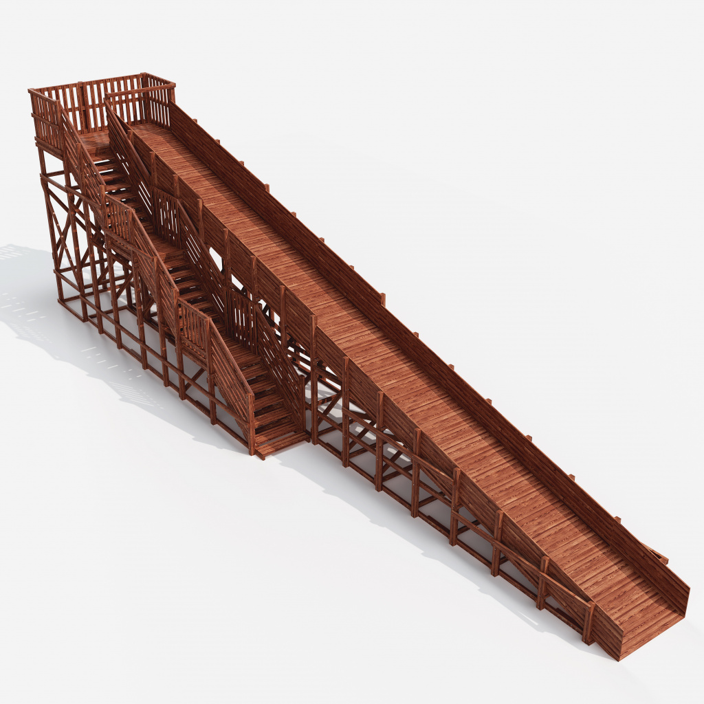 Зимняя горка Custwood Арктик-8 (цвет тик, скат 16 метров) - фото 8