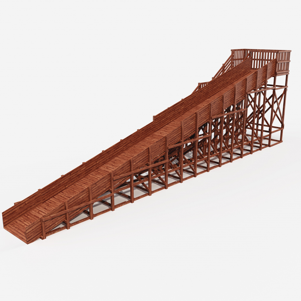 Зимняя горка Custwood Арктик-8 (цвет тик, скат 16 метров) - фото 10