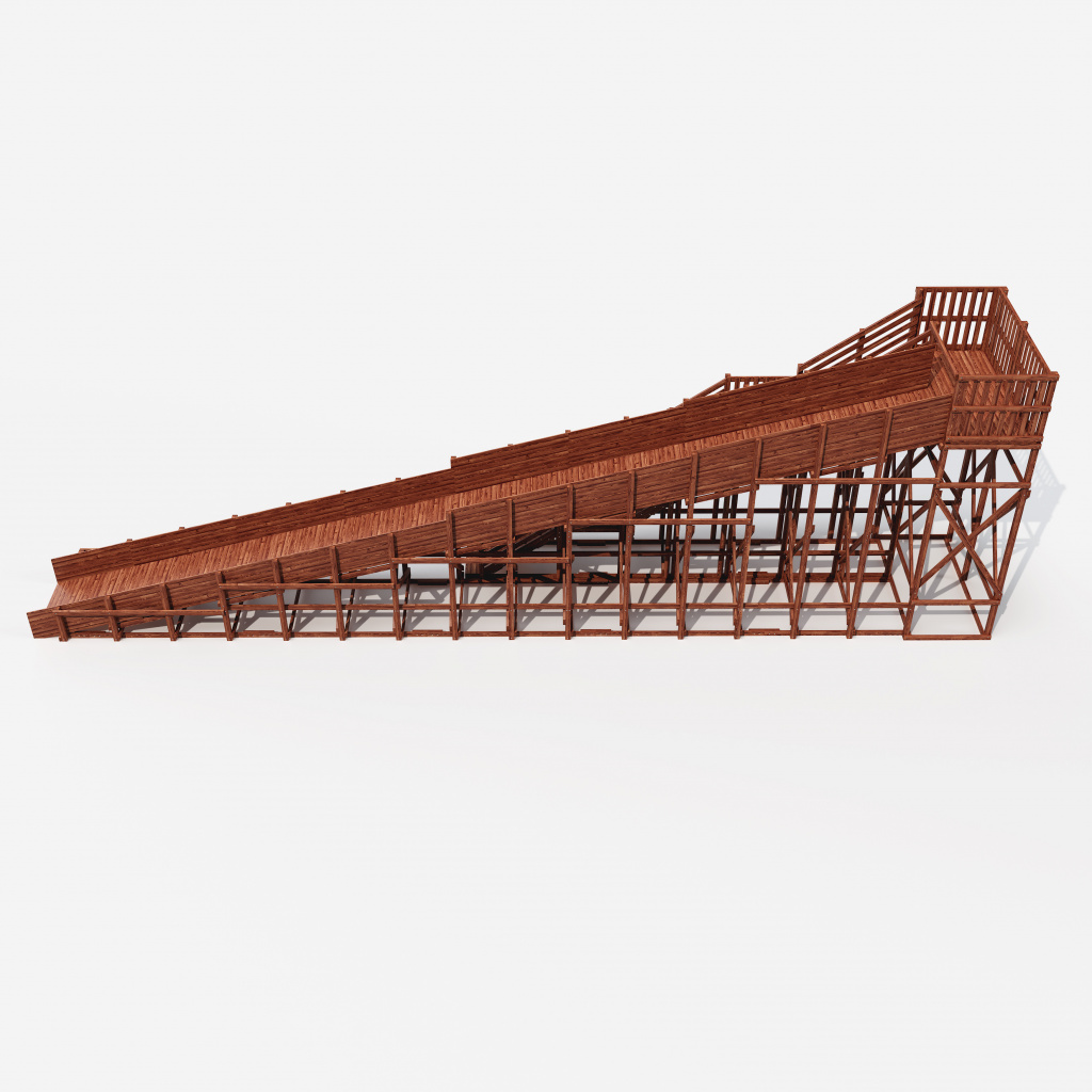 Зимняя горка Custwood Арктик-8 (цвет тик, скат 16 метров) - фото 11