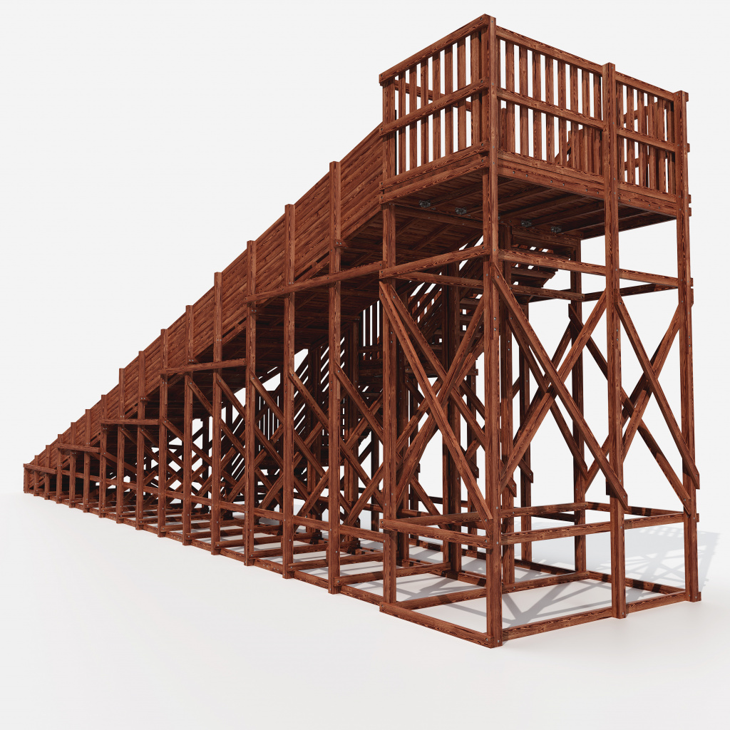 Зимняя горка Custwood Арктик-8 (цвет тик, скат 16 метров) - фото 12