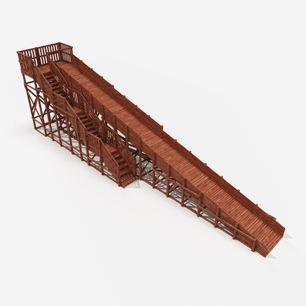 Зимняя горка Custwood Арктик-8 (цвет тик, скат 16 метров) - фото 13