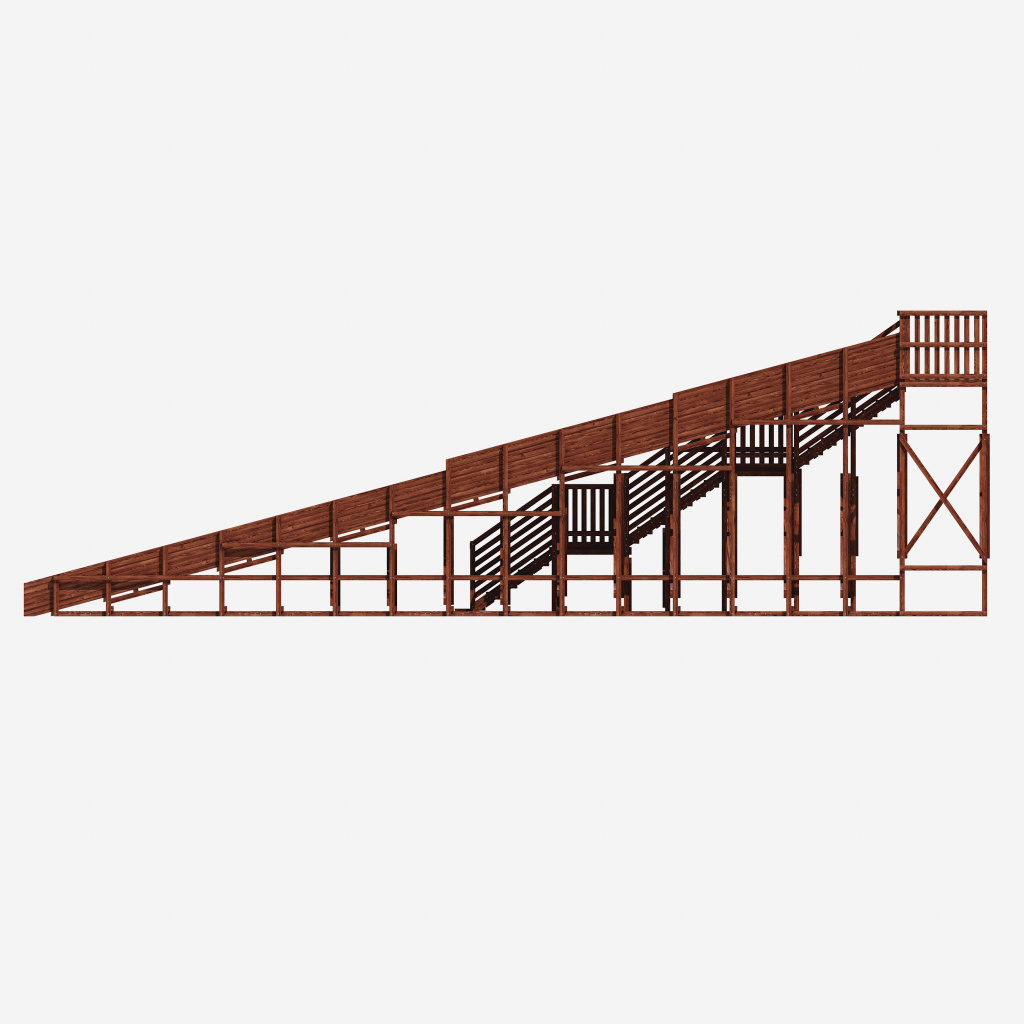 Зимняя горка Custwood Арктик-8 (цвет тик, скат 16 метров) - фото 16