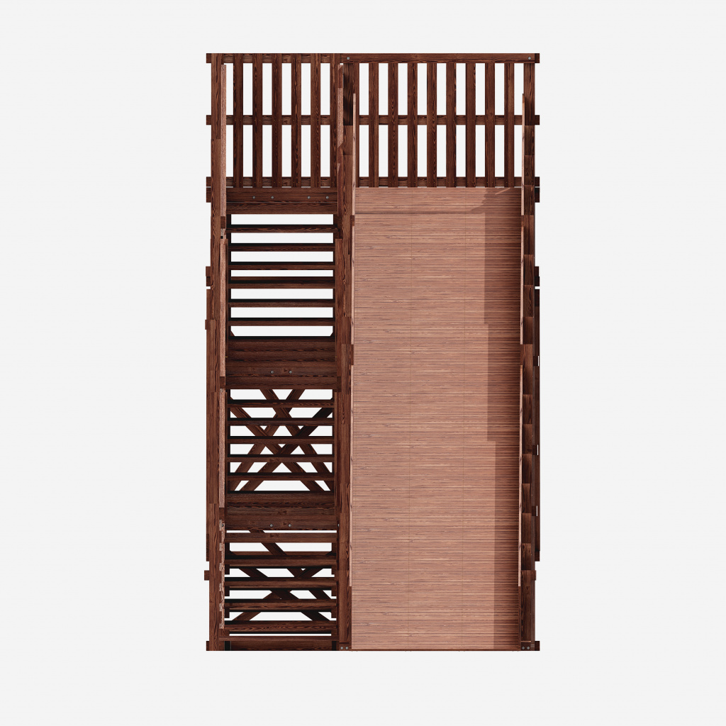Зимняя горка Custwood Арктик-8 (цвет тик, скат 16 метров) - фото 17