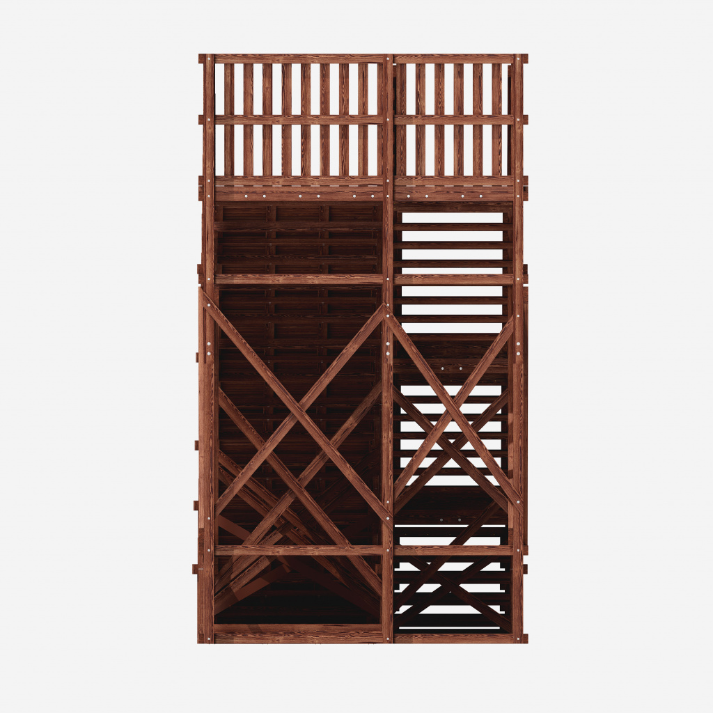 Зимняя горка Custwood Арктик-8 (цвет тик, скат 16 метров) - фото 18