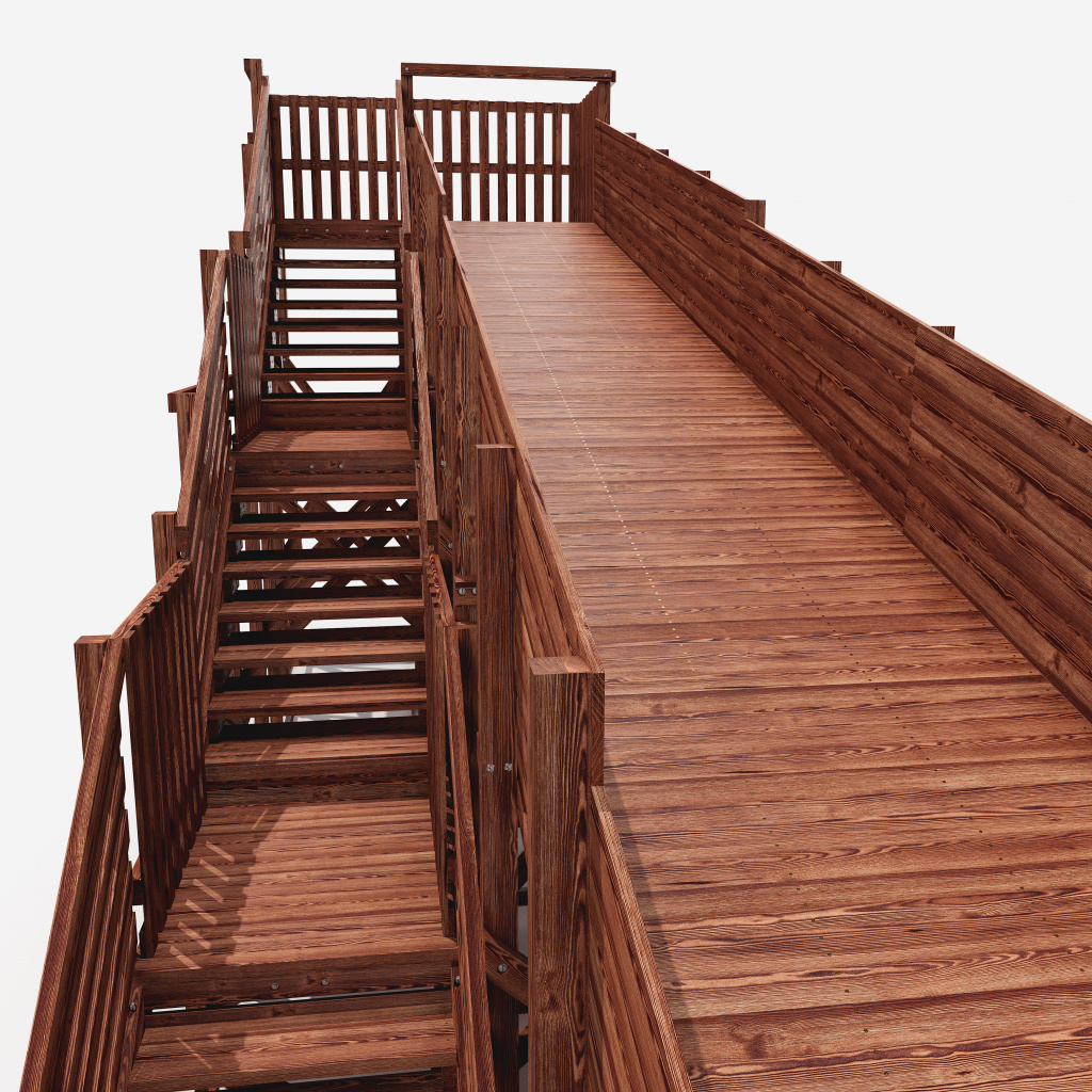 Зимняя горка Custwood Арктик-8 (цвет тик, скат 16 метров) - фото 23