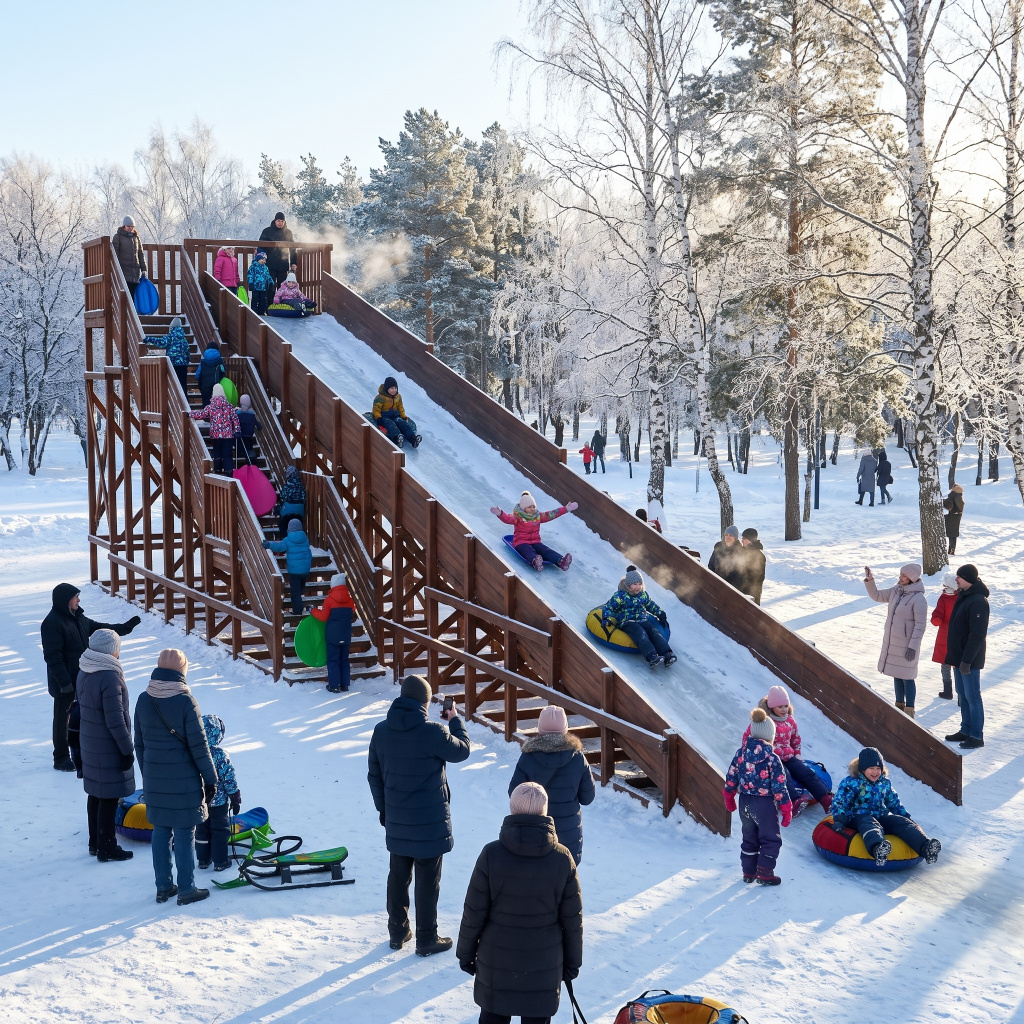 Зимняя горка Custwood Арктик-8 (цвет тик, скат 16 метров) - фото 6