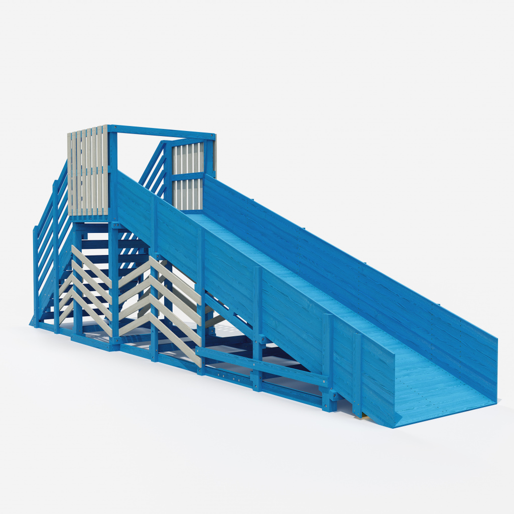 Зимняя горка Custwood Арктик-3 (белый/голубой скат 5 метров) - фото 7