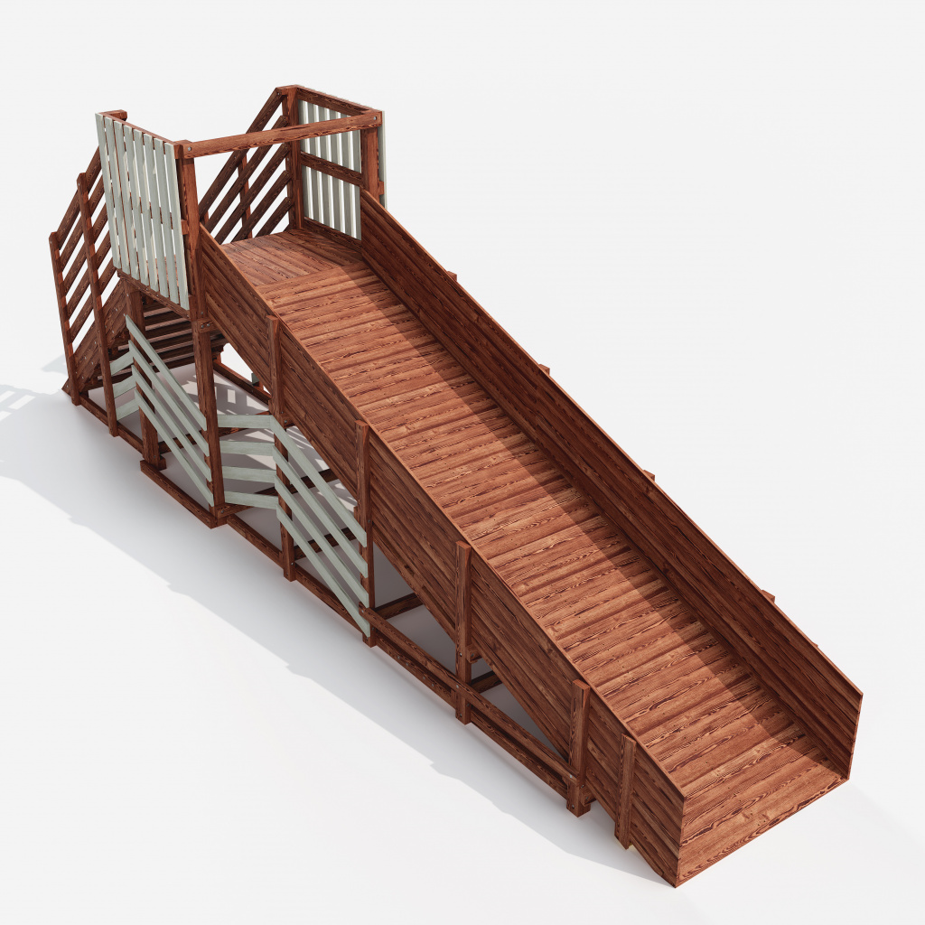 Зимняя горка Custwood Арктик-3   (тик / белый скат 5 метров) - фото 7