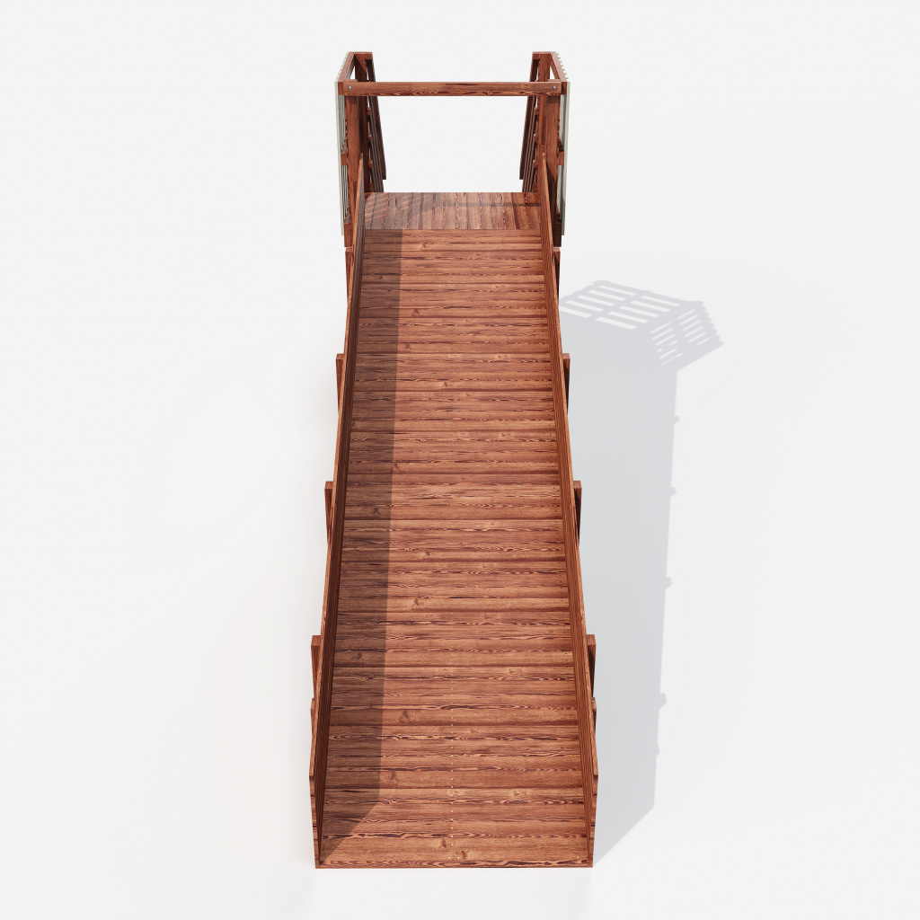 Зимняя горка Custwood Арктик-3   (тик / белый скат 5 метров) - фото 8