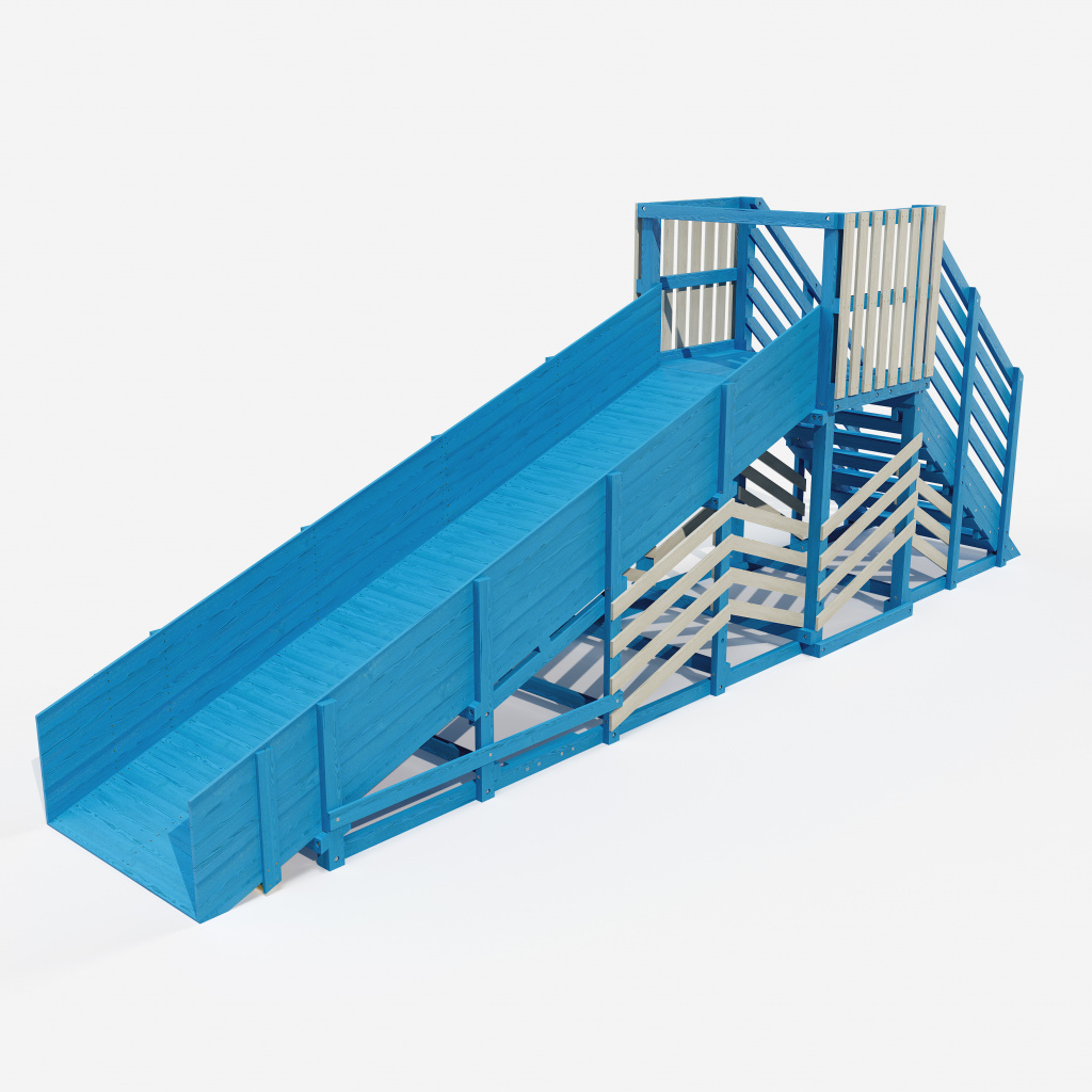Зимняя горка Custwood Арктик-3 (белый/голубой скат 5 метров) - фото 10