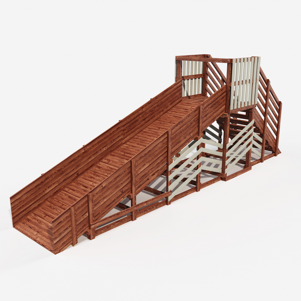 Зимняя горка Custwood Арктик-3   (тик / белый скат 5 метров) - фото 9