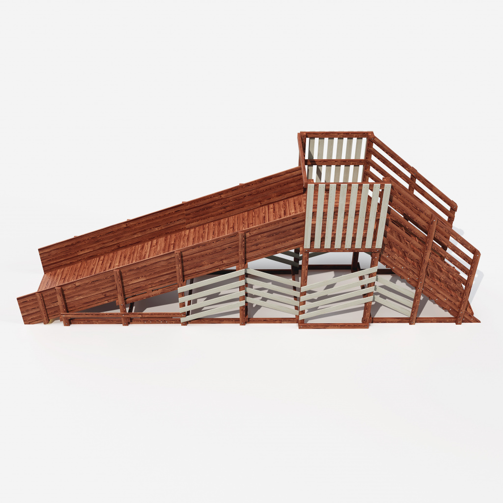Зимняя горка Custwood Арктик-3   (тик / белый скат 5 метров) - фото 10