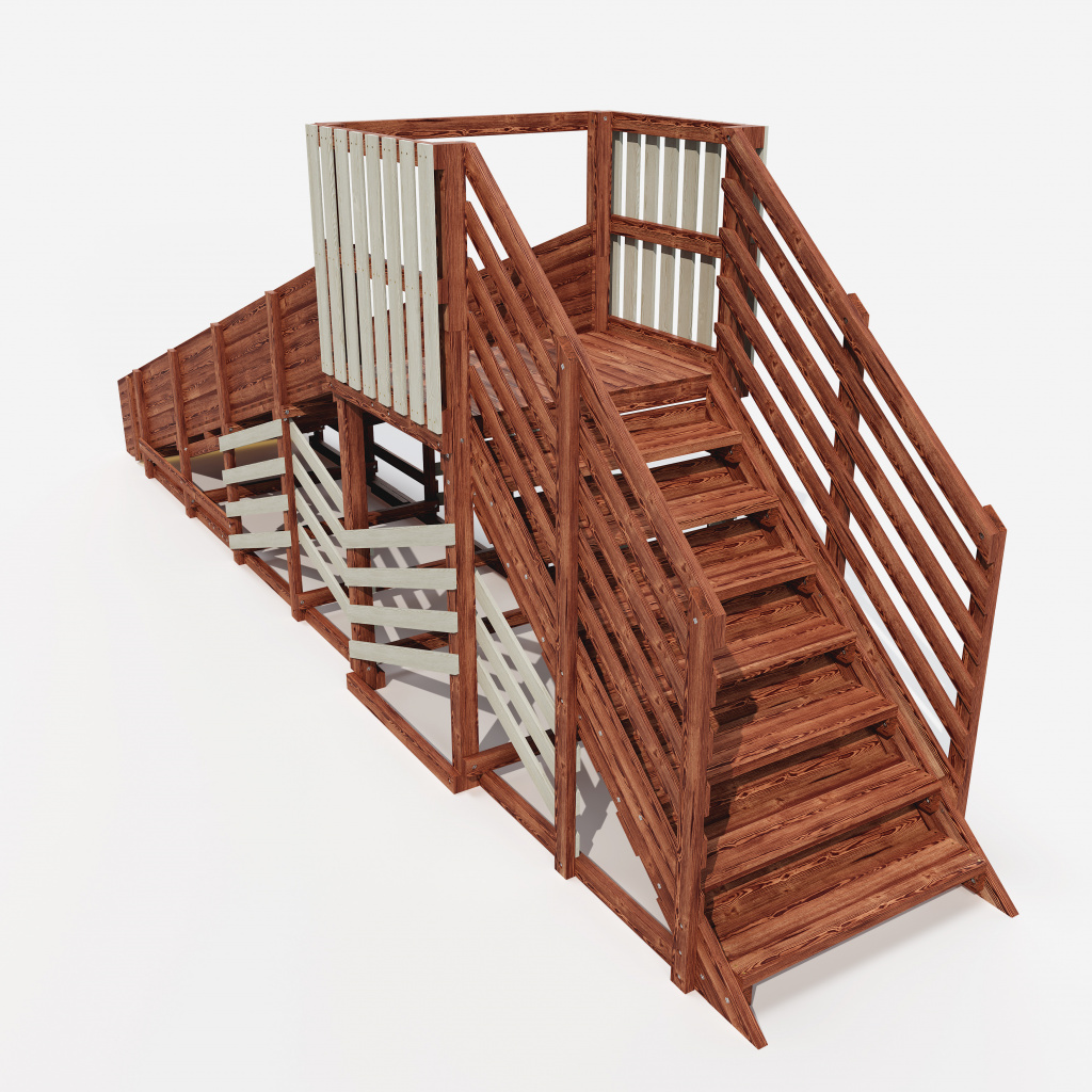 Зимняя горка Custwood Арктик-3   (тик / белый скат 5 метров) - фото 11