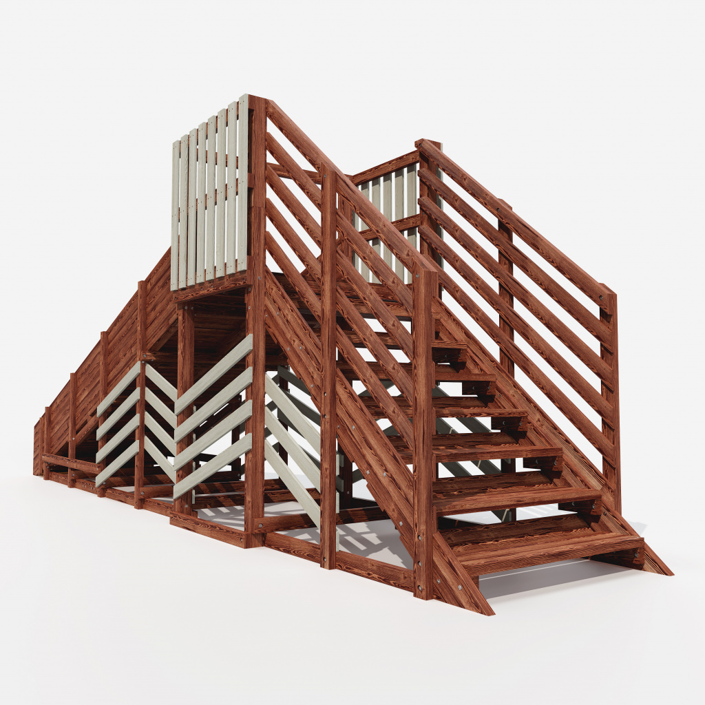 Зимняя горка Custwood Арктик-3   (тик / белый скат 5 метров) - фото 12