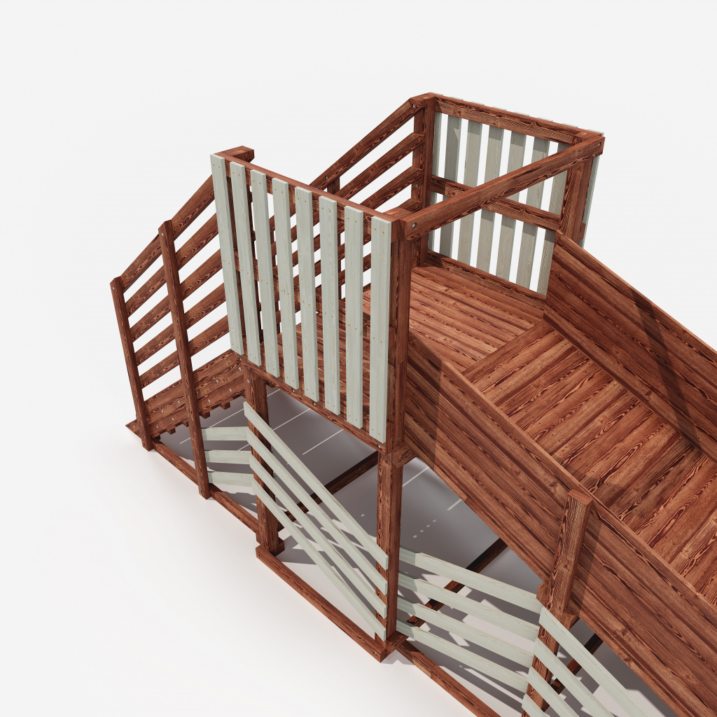 Зимняя горка Custwood Арктик-3   (тик / белый скат 5 метров) - фото 13