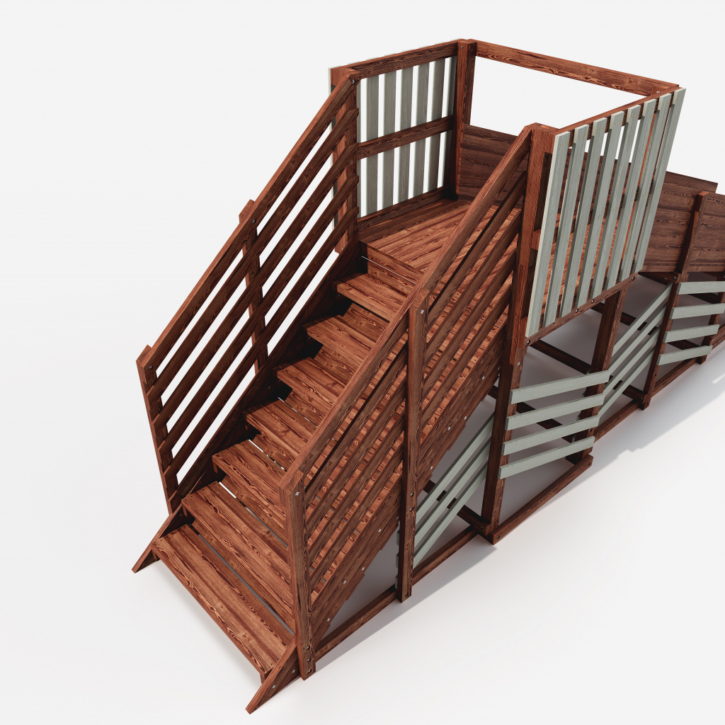 Зимняя горка Custwood Арктик-3   (тик / белый скат 5 метров) - фото 14