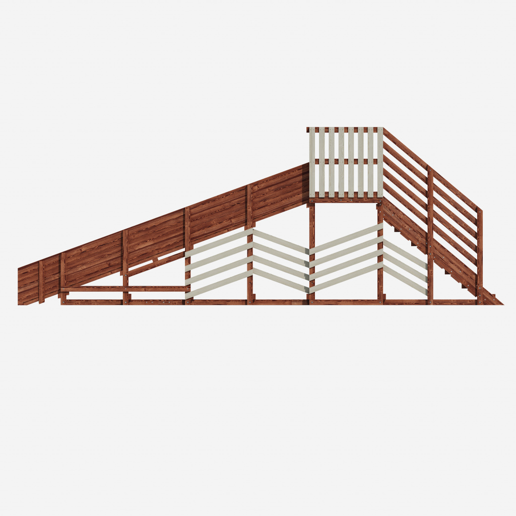 Зимняя горка Custwood Арктик-3   (тик / белый скат 5 метров) - фото 15