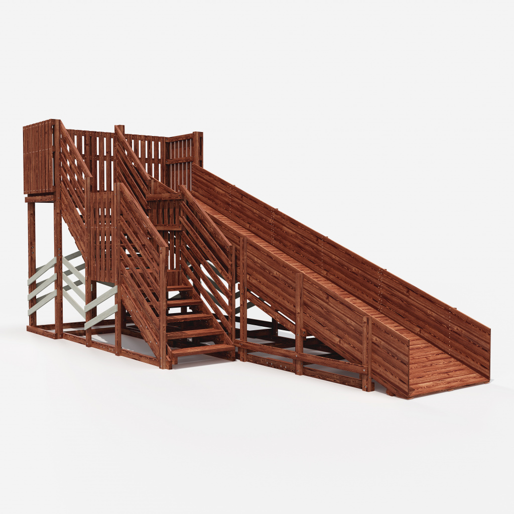 Зимняя горка Custwood Арктик-4 (тик/белый скат 6,5 метров) - фото 2