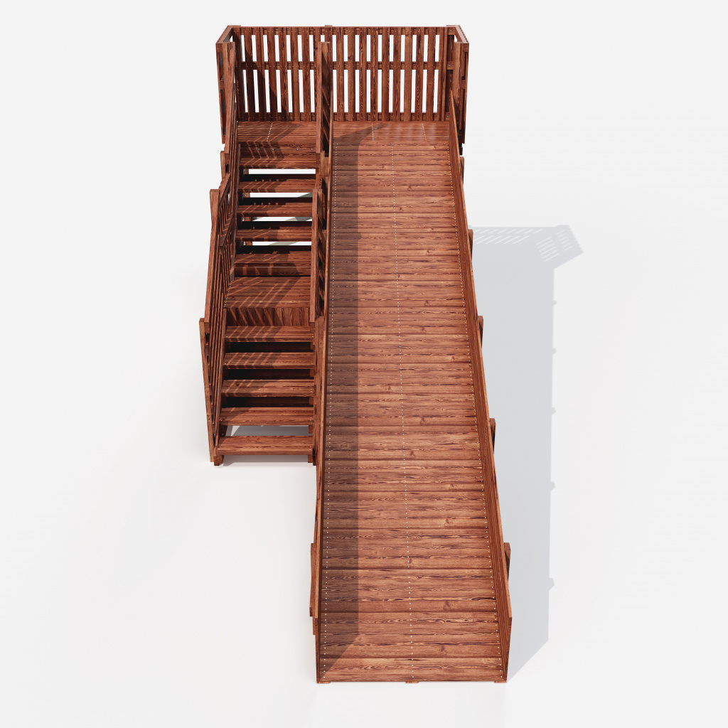 Зимняя горка Custwood Арктик-4 (тик/белый скат 6,5 метров) - фото 4