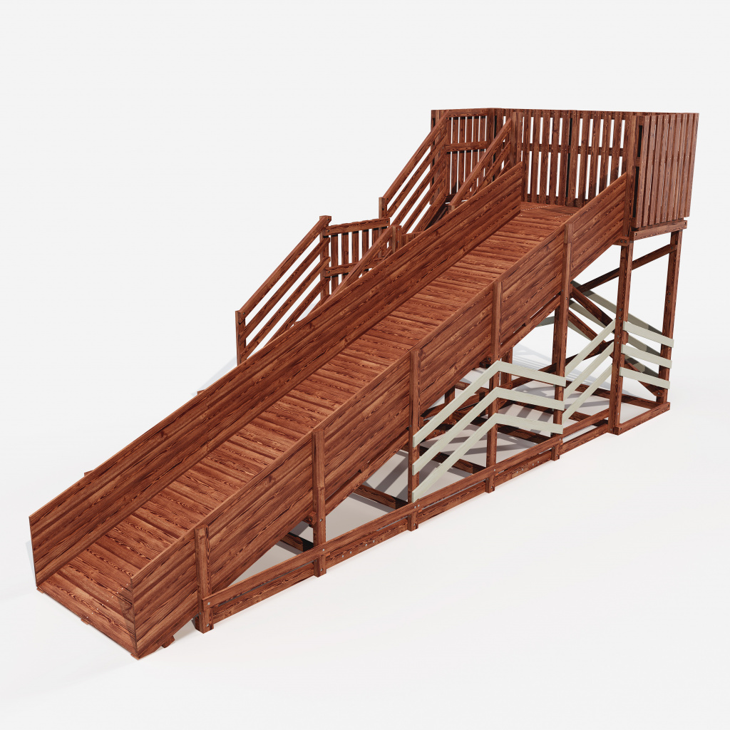 Зимняя горка Custwood Арктик-4 (тик/белый скат 6,5 метров) - фото 6