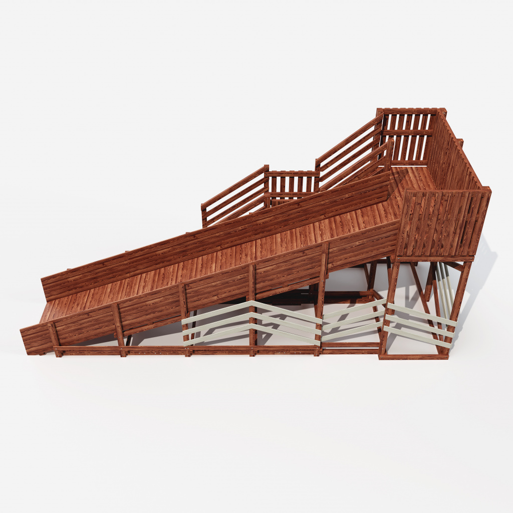 Зимняя горка Custwood Арктик-4 (тик/белый скат 6,5 метров) - фото 7