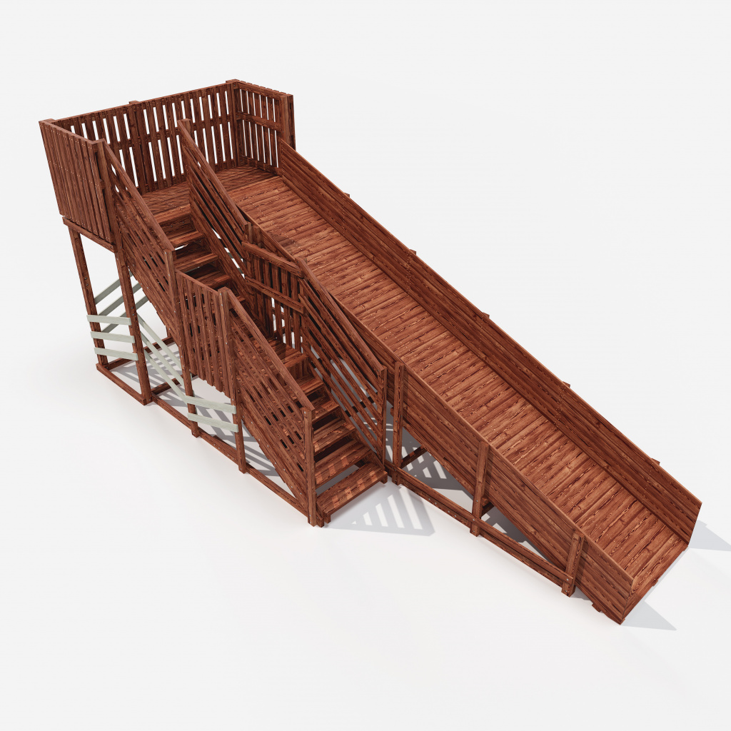 Зимняя горка Custwood Арктик-4 (тик/белый скат 6,5 метров) - фото 12