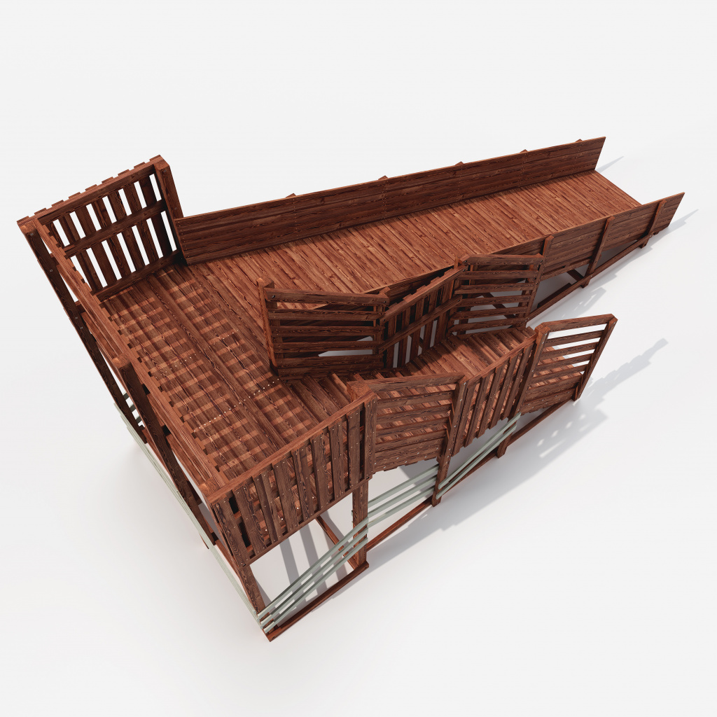 Зимняя горка Custwood Арктик-4 (тик/белый скат 6,5 метров) - фото 14