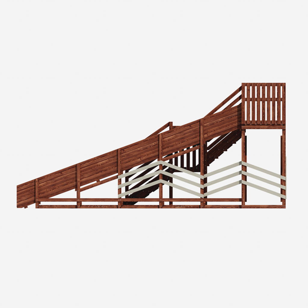 Зимняя горка Custwood Арктик-4 (тик/белый скат 6,5 метров) - фото 16