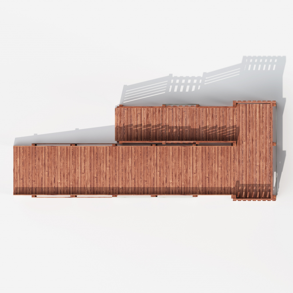 Зимняя горка Custwood Арктик-4 (тик/белый скат 6,5 метров) - фото 19