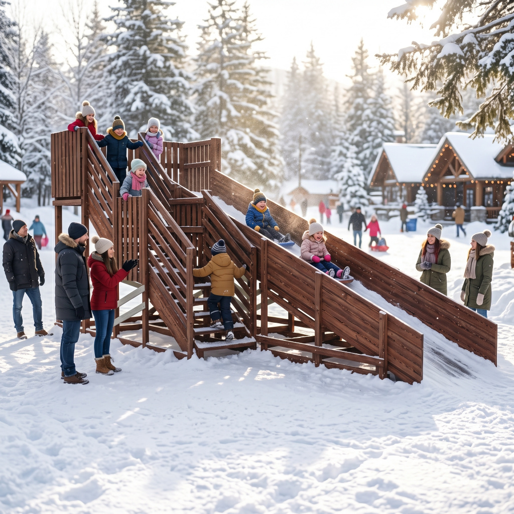 Зимняя горка Custwood Арктик-4 (тик/белый скат 6,5 метров) - фото 5