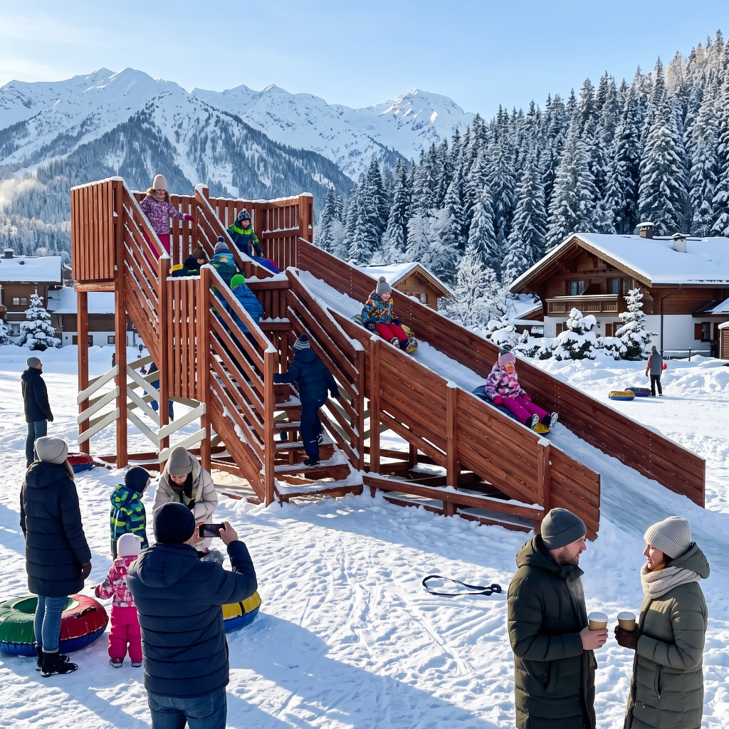 Зимняя горка Custwood Арктик-4 (тик/белый скат 6,5 метров) - фото 13