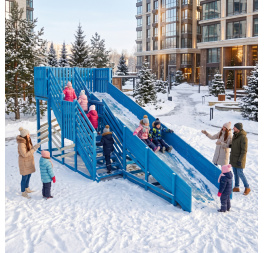 Зимняя горка Custwood Арктик-4 (белый/голубой скат 6,5 метров)