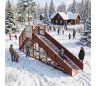 Зимняя горка Custwood Арктик-3   (тик / белый скат 5 метров) - фото 3