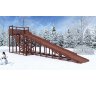 Зимняя деревянная горка CustWood Winter W9 (лестница сбоку, скат 10 м)